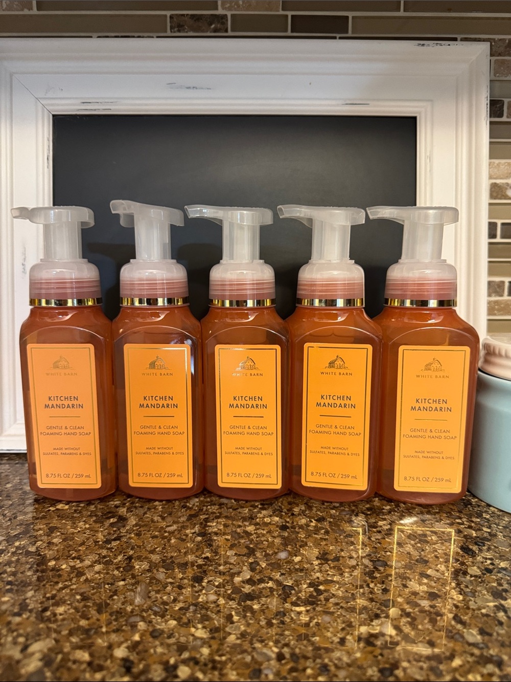 White barn Kitchen Mandarin, gentle and clean Foaming Hand Soap 5 pc